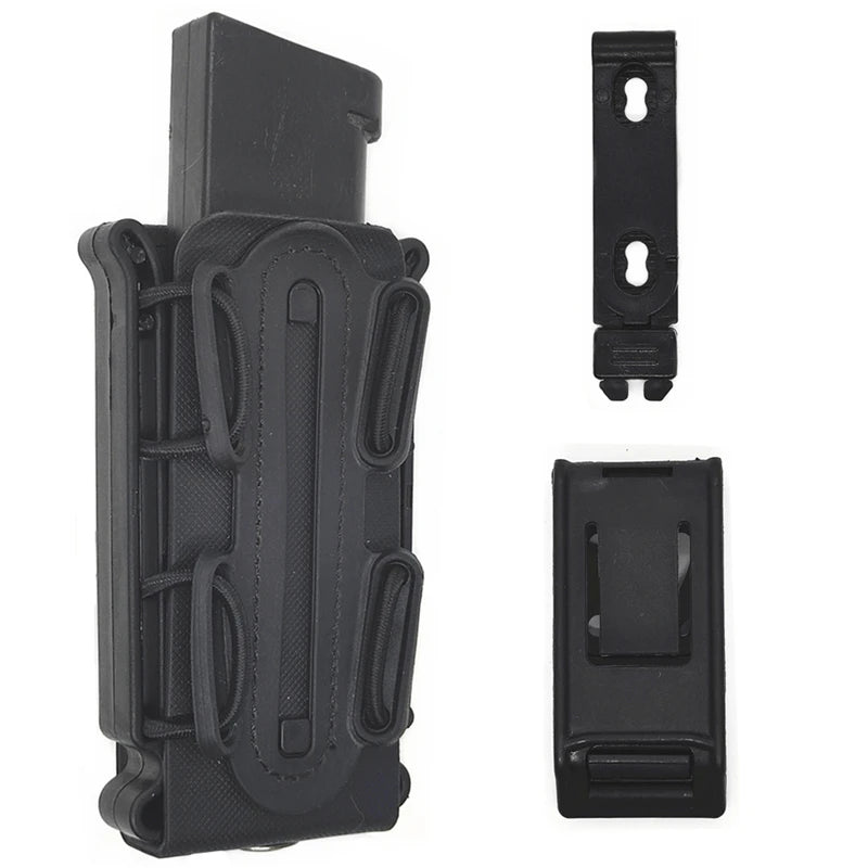 9mm Magazine Pouches Pistol Mag Pouch Softshell Adjustable Universal Mag Holster with Belt MOLLE Clip for .40 S&W .45 ACP