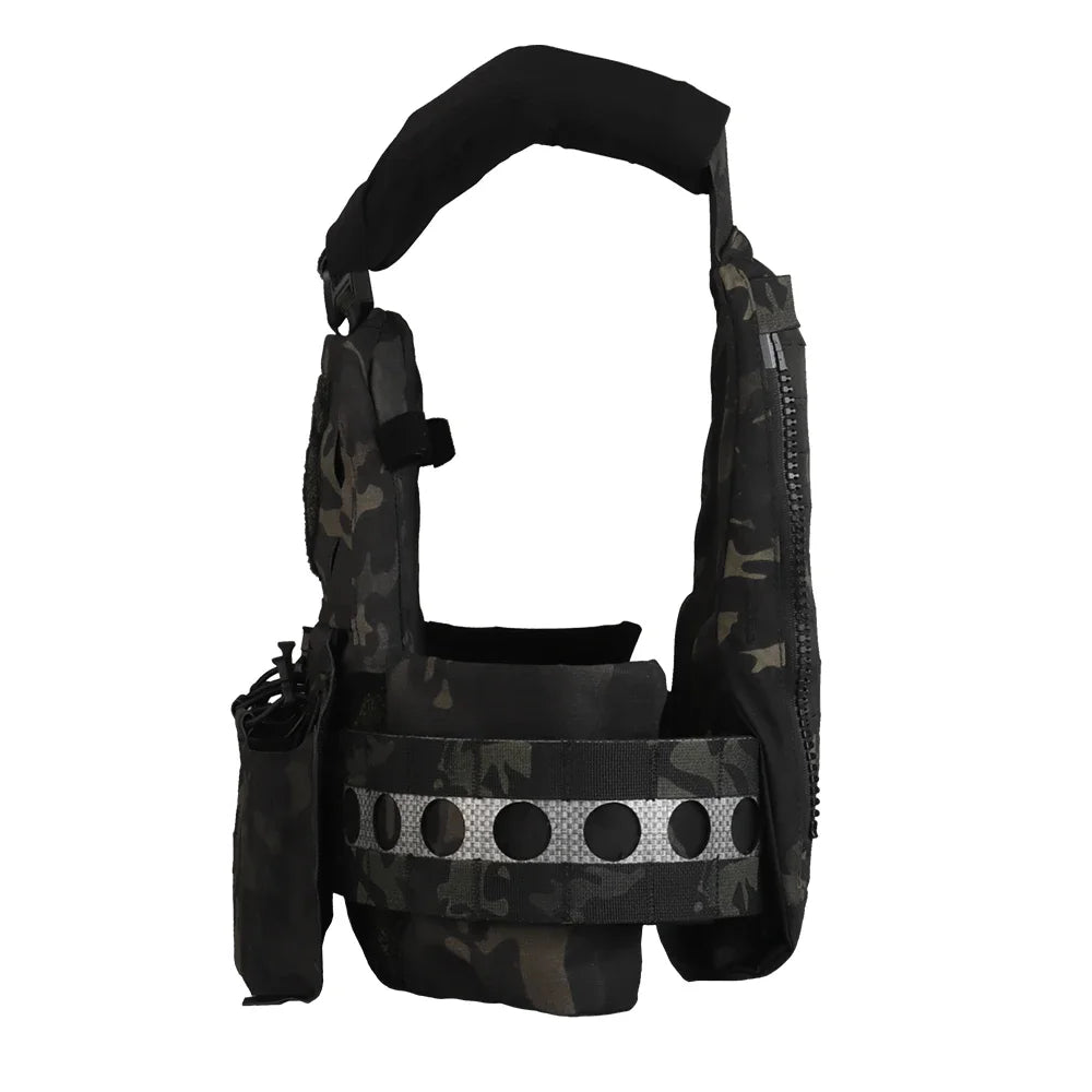 Tactical FCPC V5 Plate Carrier Ferro Style New Version Quick Release Vest Triple 556 Magazine Pouch MOLLE With Large Zipper