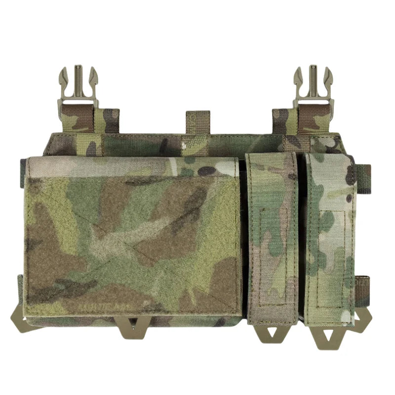 YAKEDA NEW Triple Magazine Pouch with Quick Release Mag Pouch Insert, UTX Buckles Combined Chest Mini Rig Pouch