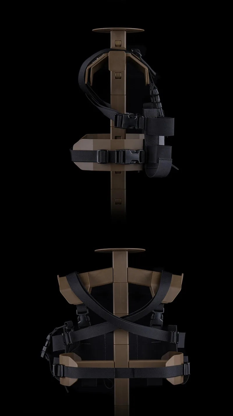Tactical Chest Rig Lightweight WG Minimalistic Low Visibility Security Multi-mission Militar with Double-layer Triple Mag Pouch