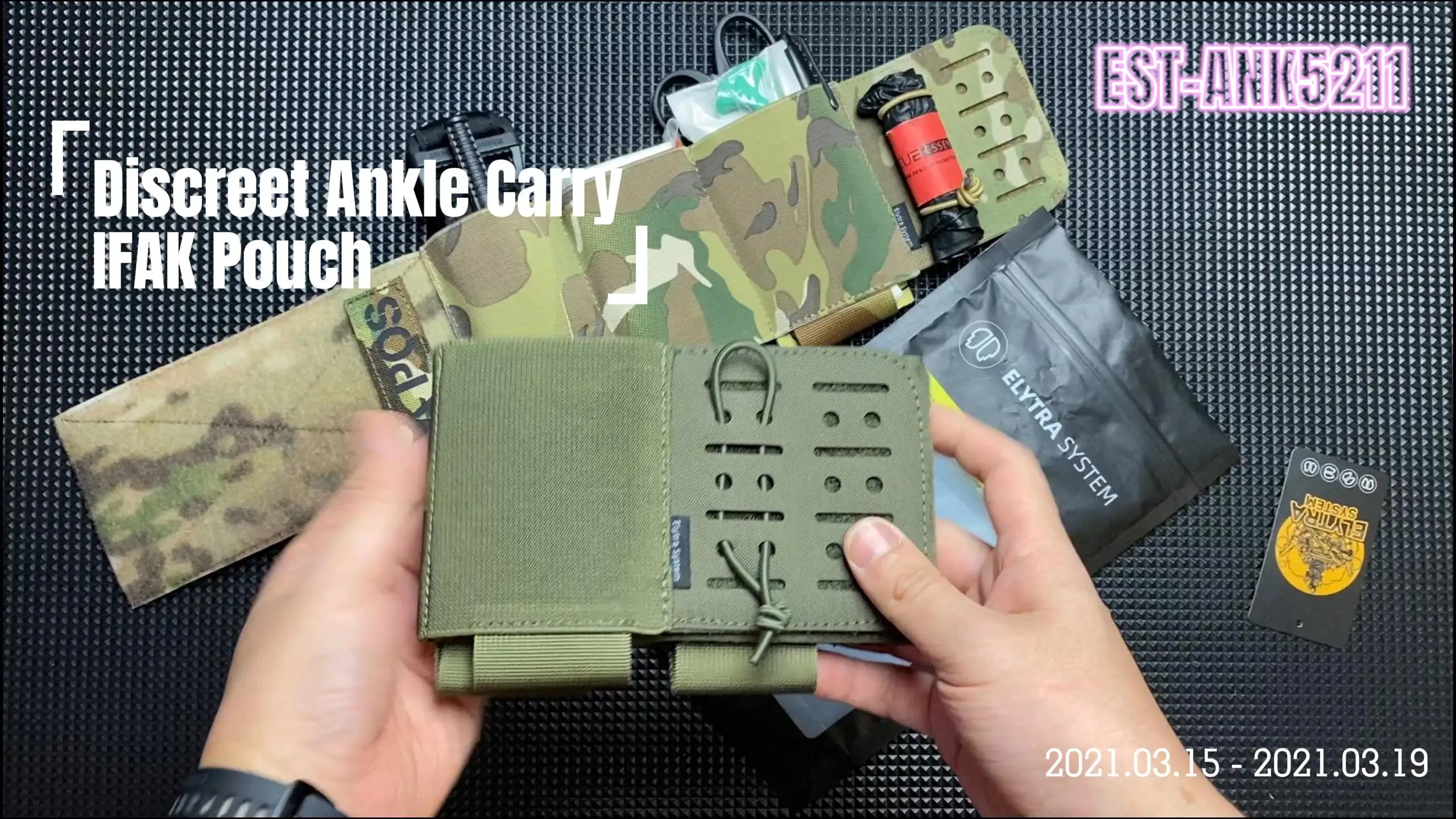Hunting Tactical Hidden Discreet Ankle Carry IFAK Pouch Leg Hugging Kits Lightweight