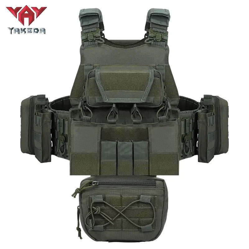 YAKEDA Tactical Plate Carrier for Men1000D Nylon Quick Release Laser-Cutting Modular Lightweight Vest