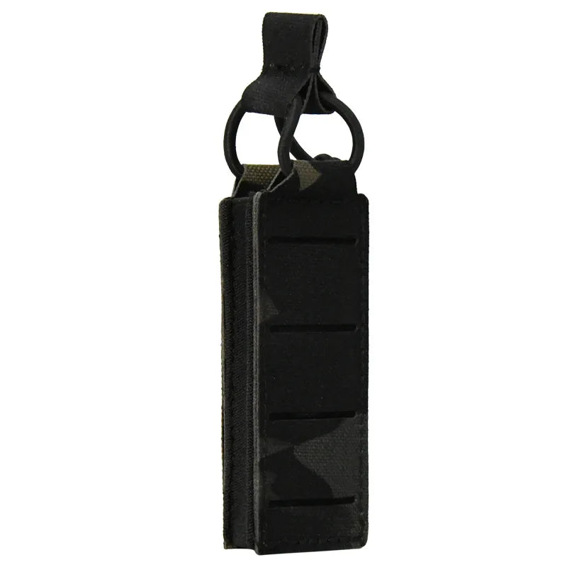Tactical Pistol Magazine Pouch 9mm Extended Single Mag Pouch Molle Holster Hunting Flashlight Torch Holder Airsoft Accessories
