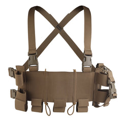 Tactical Chest Rig Lightweight WG Minimalistic Low Visibility Security Multi-mission Militar with Double-layer Triple Mag Pouch
