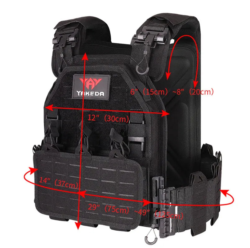 YAKEDA ATFG MOX CAMO Light Weight Quick Release Combat Plate Carrier 1000D Nylon Molle Chaleco Tactico Tactical Vest Hunting