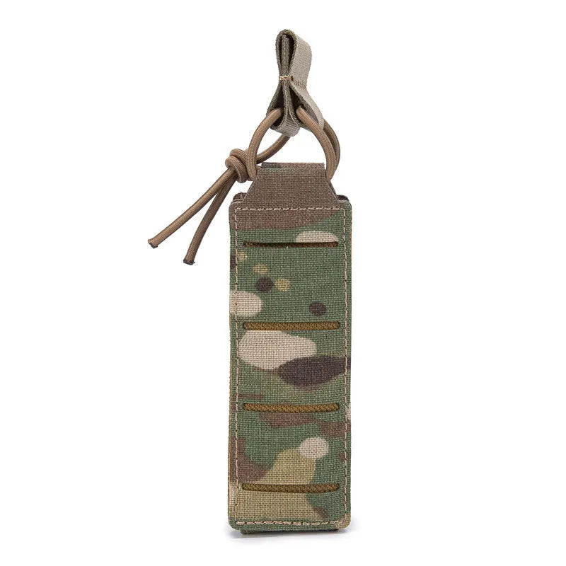 Tactical Pistol Magazine Pouch 9mm Extended Single Mag Pouch Molle Holster Hunting Flashlight Torch Holder Airsoft Accessories