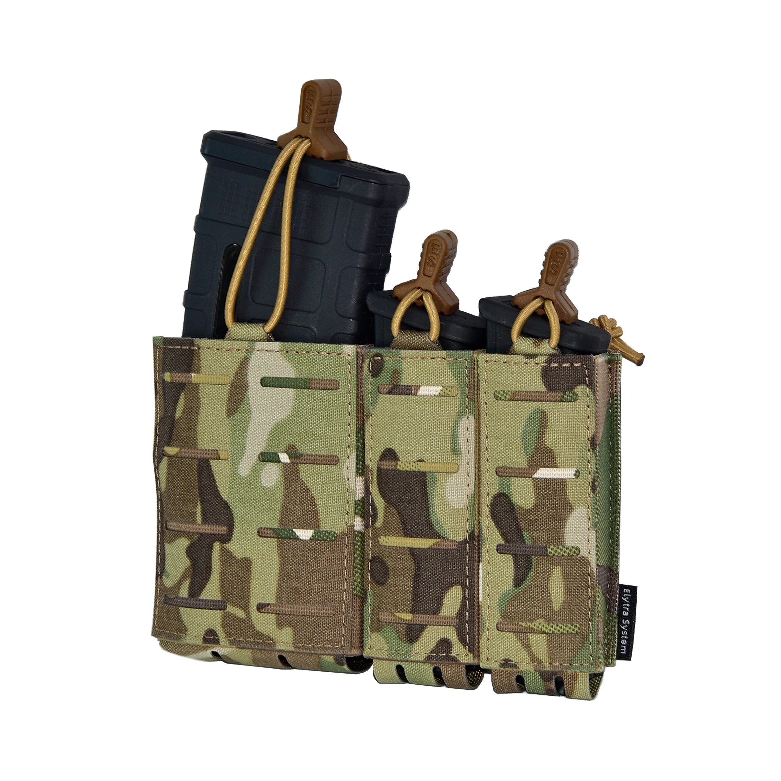 Tactical Triple Mag Pouch Mag Carrier 9mm 5.56 Molle Pouch Laser Cut Tool Pouch Quick Draw Holder molle Universal