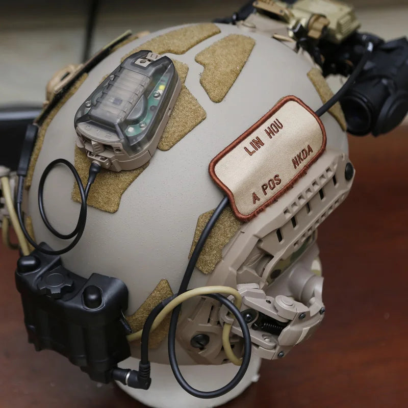 Helmet Identification Light FMA Tactical Hunting Camping Outdoor Helmet PIM HEL-STAR6 Vibration Induction Survival Light