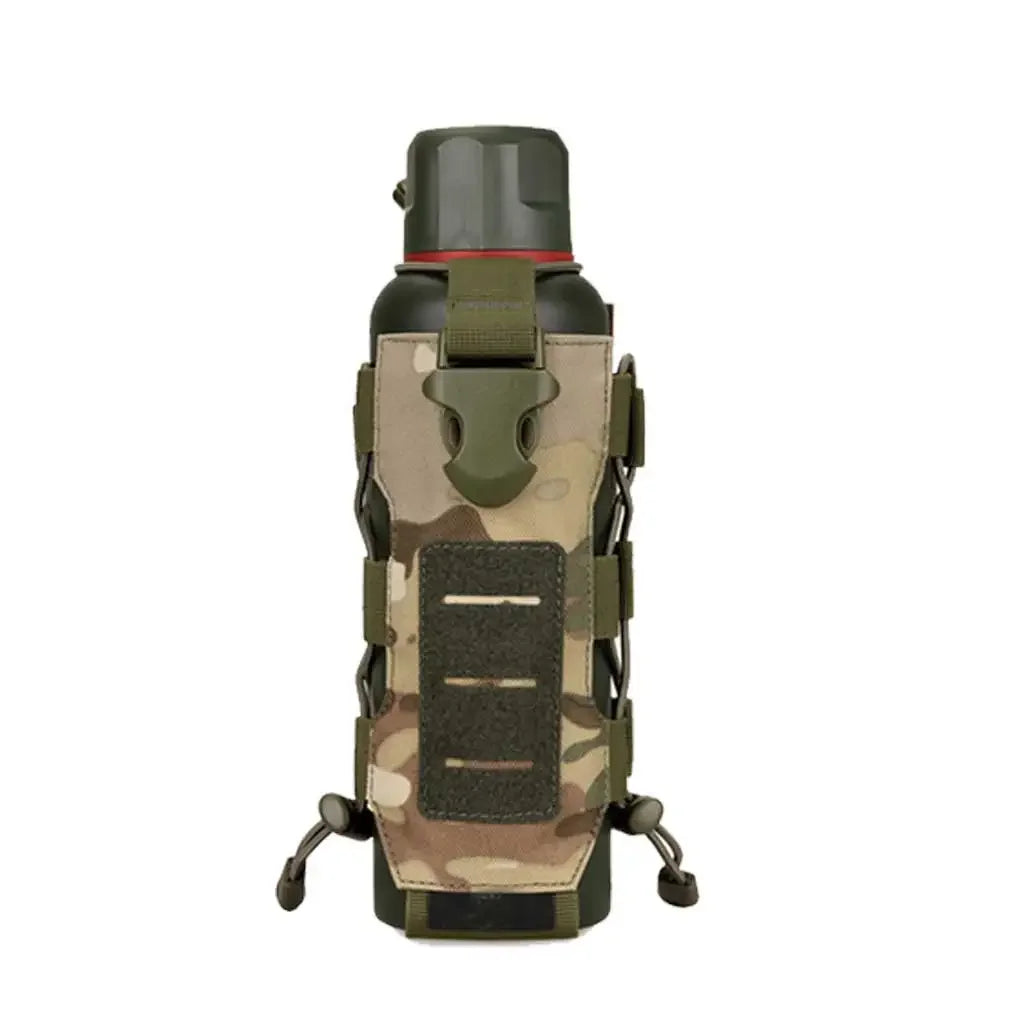 Laser Cut Design Molle Radio Pouch Holder & Molle Adjustable Water Bottle Holder 40 oz Bottle Pouch for Backpack Rope Contractio