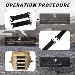 Tactical Molle Strip Adapter Vest Backpack Patch Panel Hook&Loop Converter Ribbon Strip For Attching ID Patches
