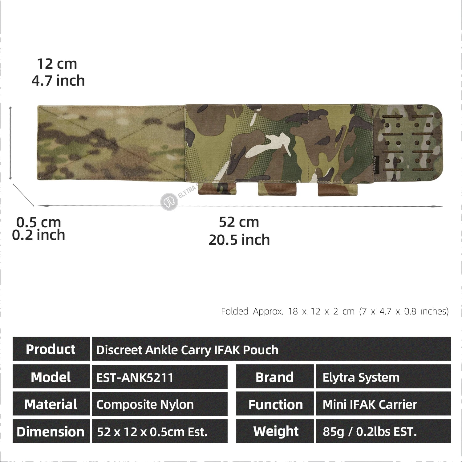 Hunting Tactical Hidden Discreet Ankle Carry IFAK Pouch Leg Hugging Kits Lightweight