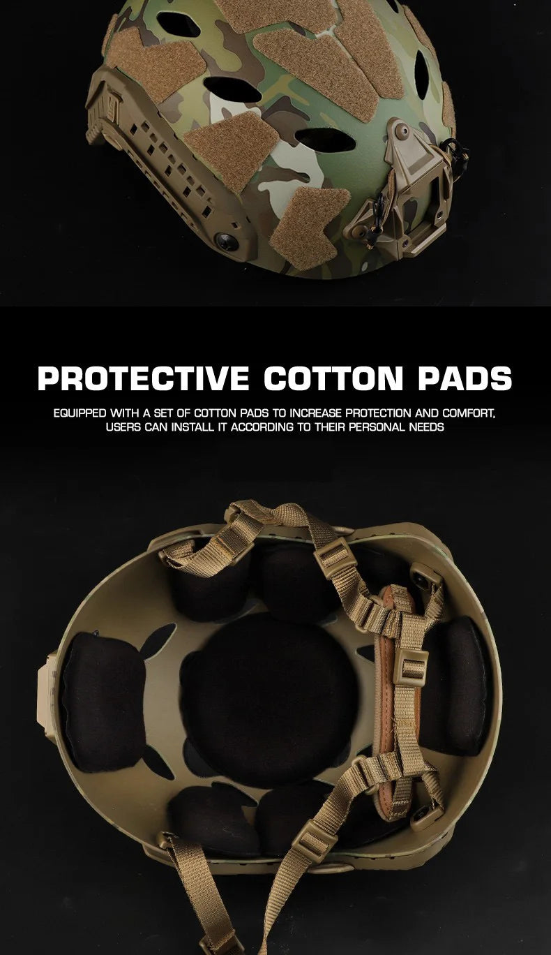 FAST SF SUPER HIGH CUT HELMET Tactical Hunting CS Simplified Version Protection Helmet