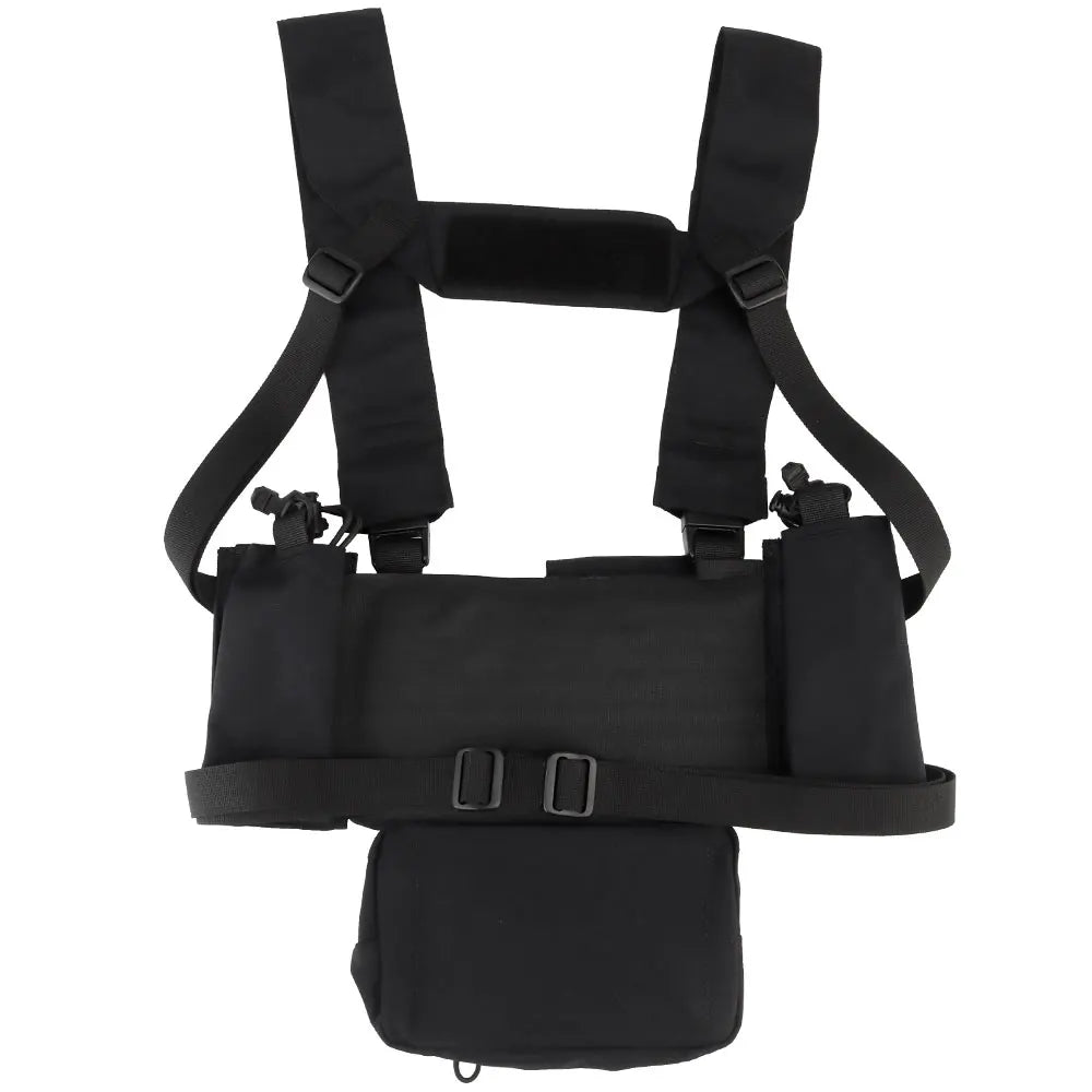 Tactical Chest Rig with 5.56/7.62 Magazine Pouch Holder, Pistol/Wing Pouch, Molle Dangler Pouch
