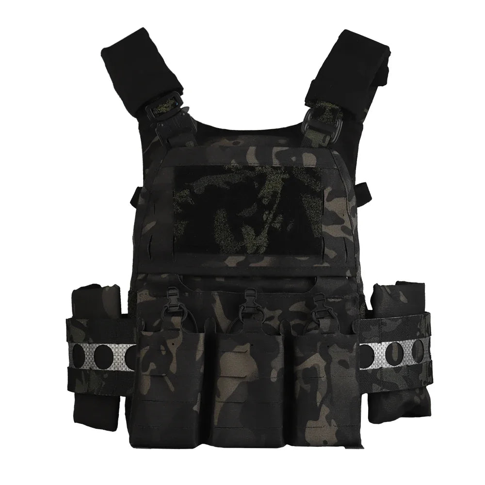 Tactical FCPC V5 Plate Carrier Ferro Style New Version Quick Release Vest Triple 556 Magazine Pouch MOLLE With Large Zipper