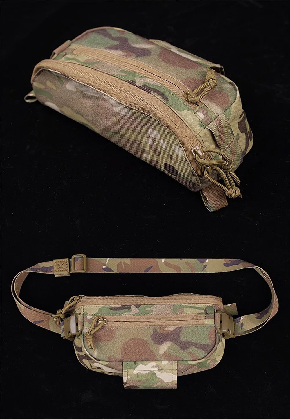 Tactical Hanger Pouch Compact Abdominal Dangler Pack Quick Release Shoulder Bag Integrates Hunting Vest Plate Carrier Airsoft
