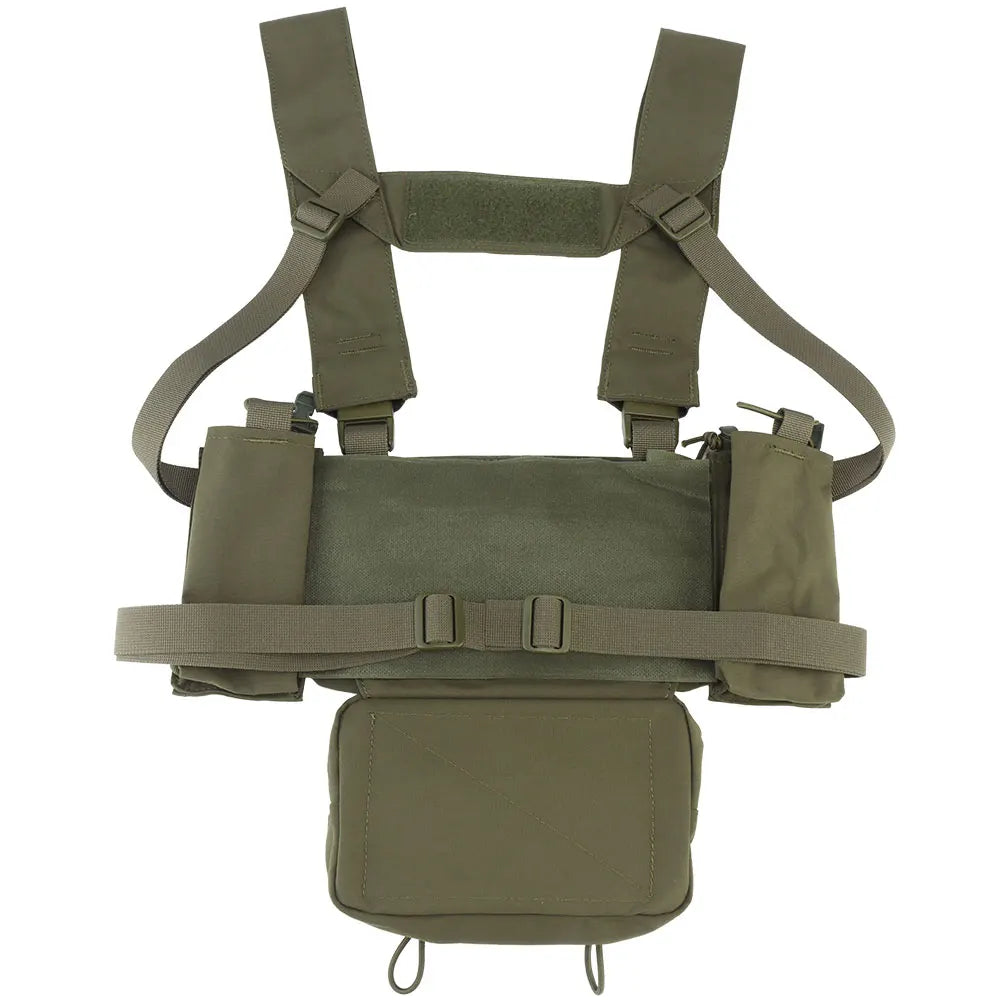 Tactical Chest Rig with 5.56/7.62 Magazine Pouch Holder, Pistol/Wing Pouch, Molle Dangler Pouch