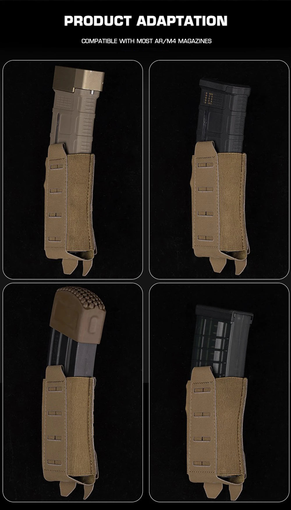 Molle Magazine Pouch AR M4 Single Mag Pouch Holder ARC V2 Belt Fast Attach Carrier Nylon Carrier