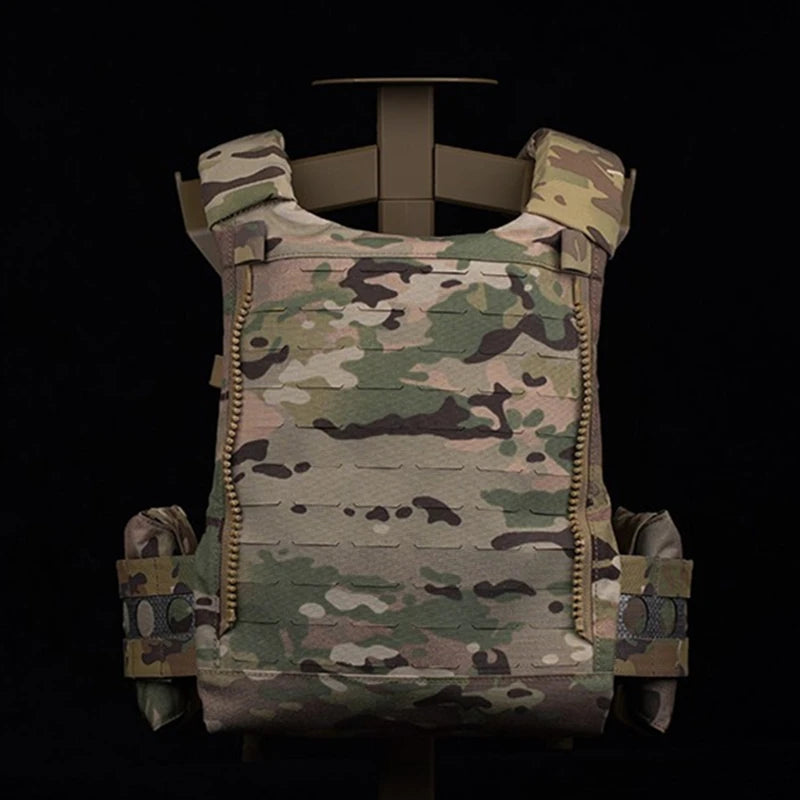Ferro V5 FCPC Hunting Plate Carrier Modular Portable MOLLE Airsoft Training Triple Magazine Pouch With Zip On Back Panel Banger