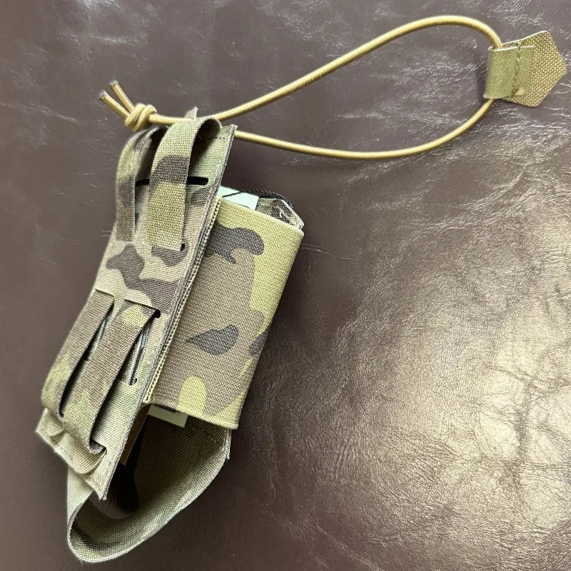 Tactical Adjustable Height Molle Compatible Storage Pouch for Large-Sized Radio Devices Molle Tool Pouch