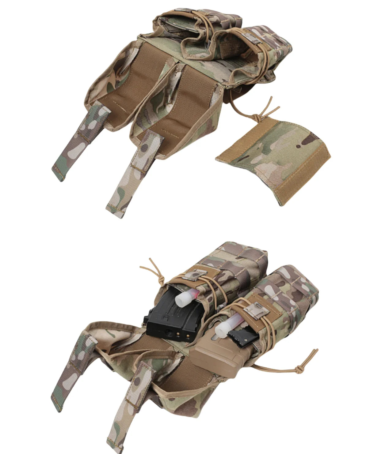 Tactical Double 5.56/7.62 M4 Magazine Pouch AK AR Rifle Mag Paintball Hunting Accessories