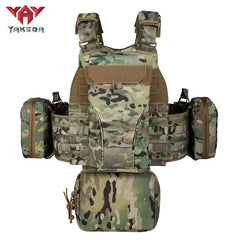YAKEDA Tactical Plate Carrier for Men1000D Nylon Quick Release Laser-Cutting Modular Lightweight Vest