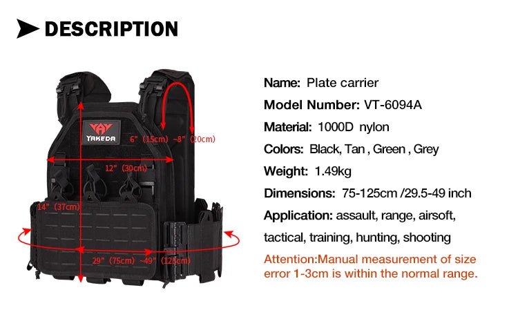 YAKEDA ATFG MOX CAMO Light Weight Quick Release Combat Plate Carrier 1000D Nylon Molle Chaleco Tactico Tactical Vest Hunting