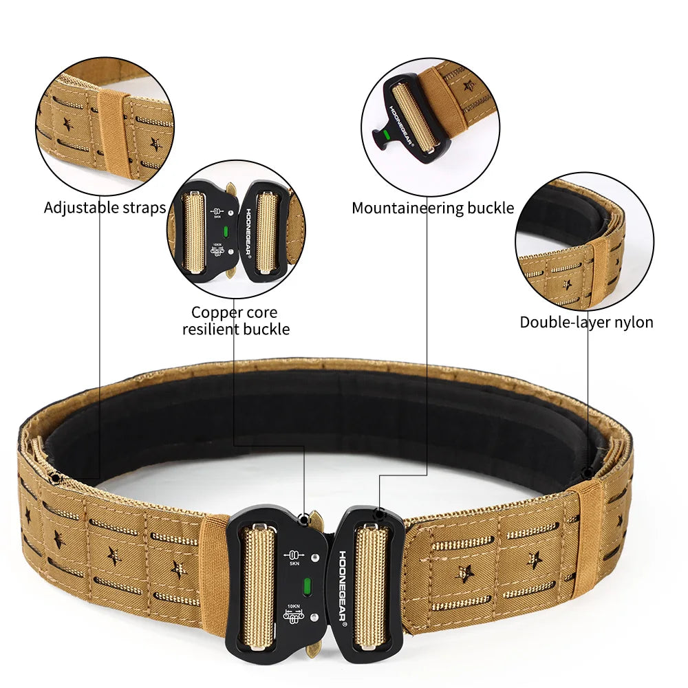 Tactical 2 inch Combat Belt Quick Release Buckle MOLLE Hunting Sport Mens Belt Durable Outdoor Wargame