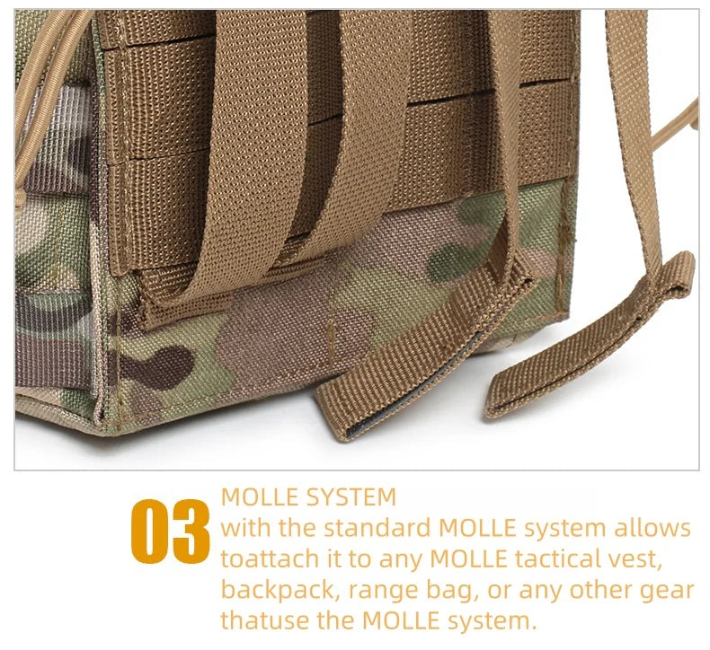Tactical Double 5.56/7.62 M4 Magazine Pouch AK AR Rifle Mag Paintball Hunting Accessories
