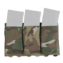 Tactical 5.56/7.62mm Lightweight Elastic Triple Mag Pouch Hunting CS Wargame Molle System Accessories Waist Bag Holster