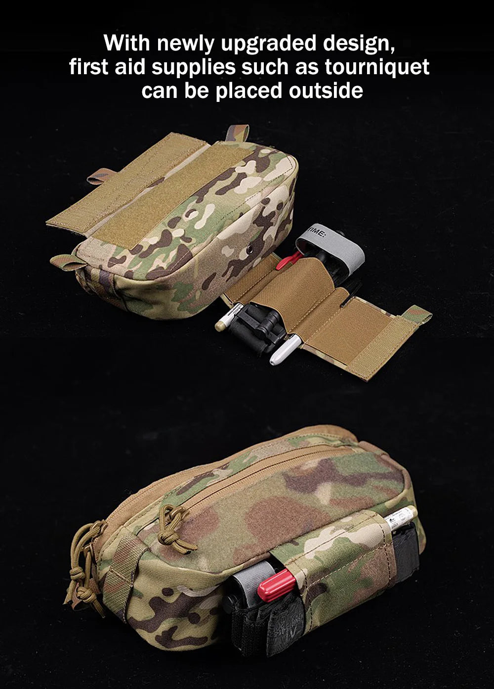 Tactical Hanger Pouch Compact Abdominal Dangler Pack Quick Release Shoulder Bag Integrates Hunting Vest Plate Carrier Airsoft