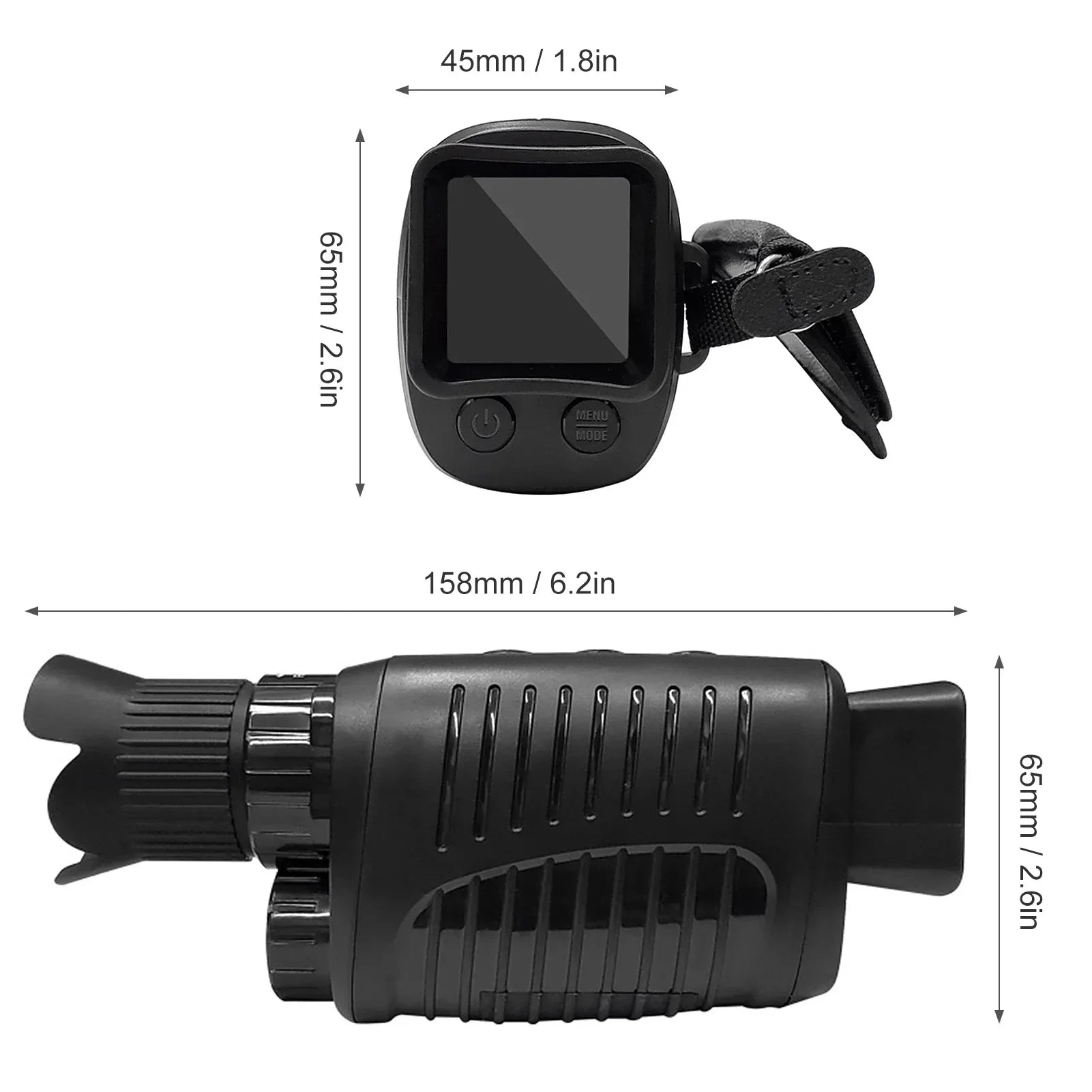 5X Digital Light Zoom Monocular Night Vision Device 1080P HD Infrared Camera Hunting Telescope Outdoor Search Full Darkness 300m