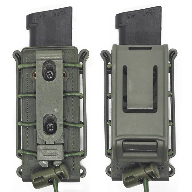 9mm Magazine Pouches Pistol Mag Pouch Softshell Adjustable Universal Mag Holster with Belt MOLLE Clip for .40 S&W .45 ACP
