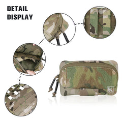 KRYDEX MOLLE/Belt Admin Utility Organizer Panel Pouch