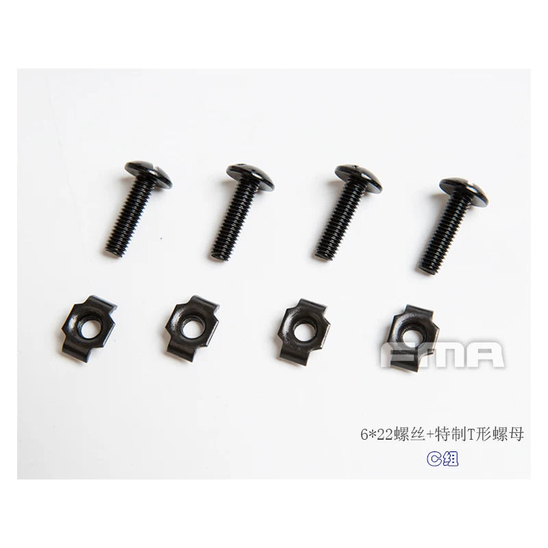 FMA Helmet Rail Screws Set Helmet Strap Fixed Screws Bolts And Nuts Hunting Outdoor Helmet Accessories