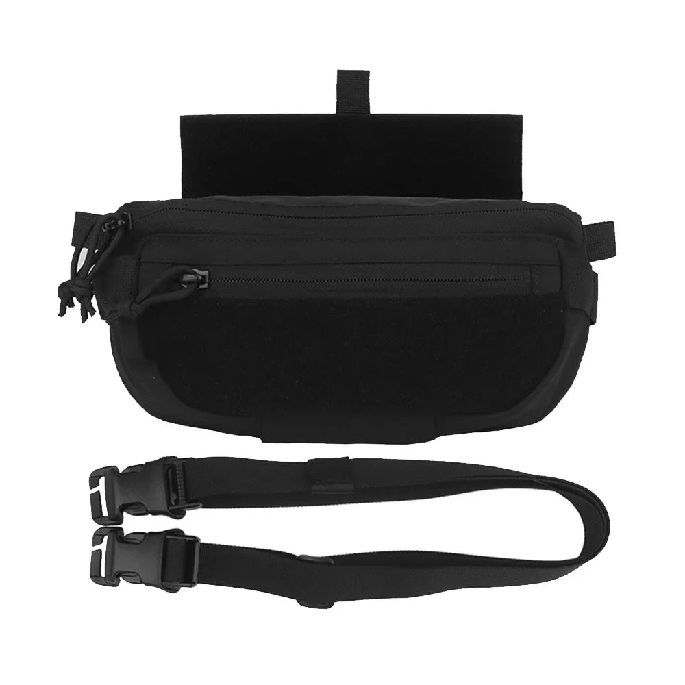 Tactical Hanger Pouch Compact Abdominal Dangler Pack Quick Release Shoulder Bag Integrates Hunting Vest Plate Carrier Airsoft