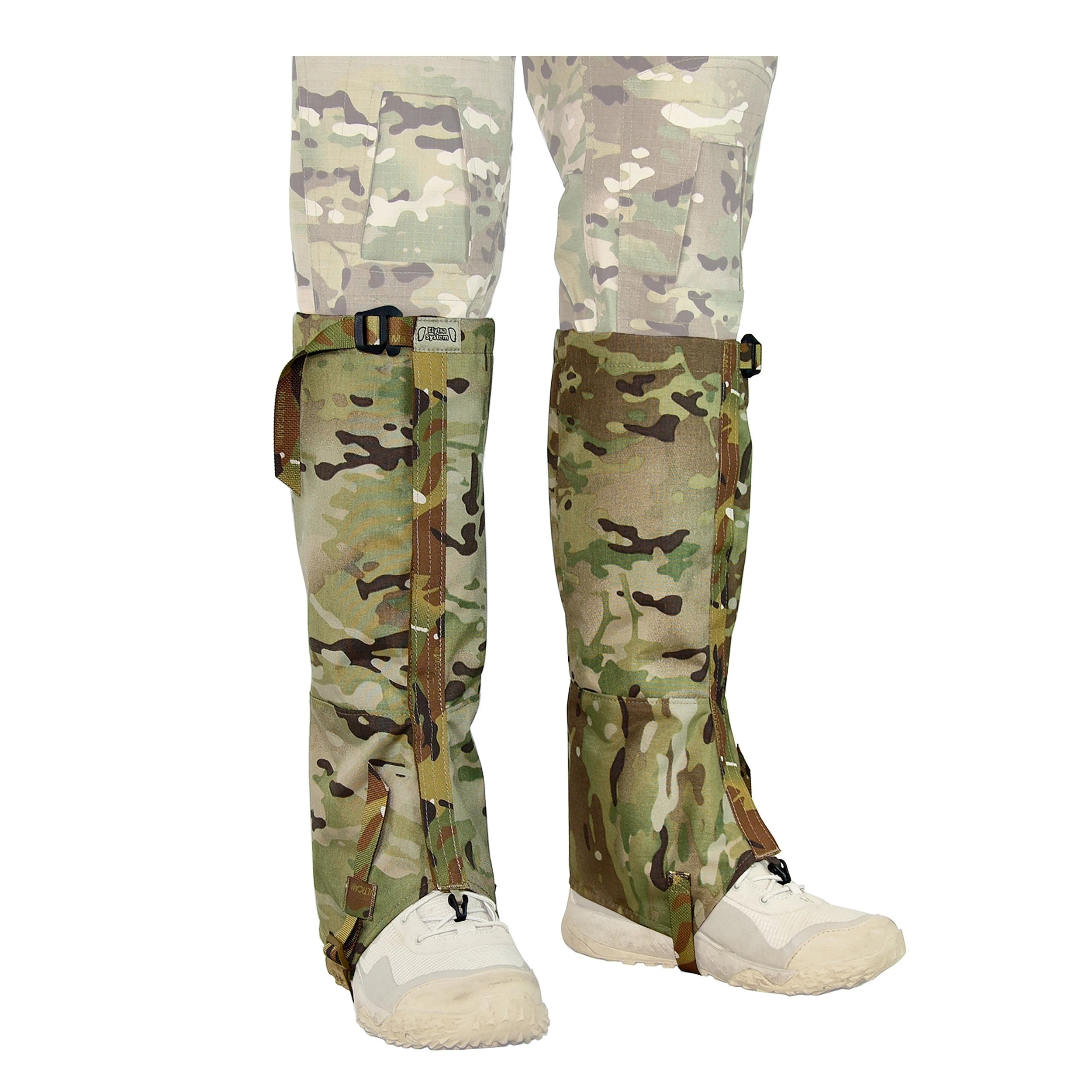 Tactical Leg Gaiters High Gaiters Gaiters Knee Protection Anti-Tear Nylon Fabric Full Length Zip Breathable Camping Hiking