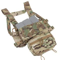 Tactical Chest Rig with 5.56/7.62 Magazine Pouch Holder, Pistol/Wing Pouch, Molle Dangler Pouch