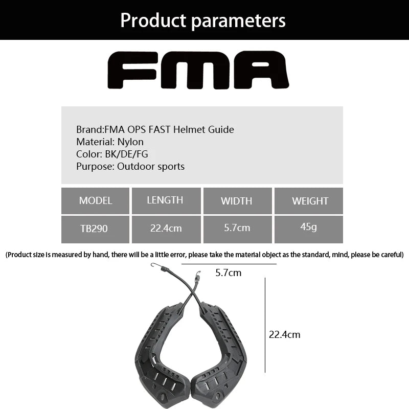 FMA Guide Rail For Outdoor OPS FAST Ballistic/BJ/PJ Helmet Guide Accessories