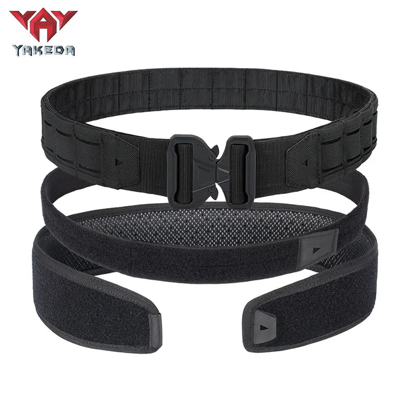 YAKEDA Battle Molle Riggers Belt Duty Belt Heavy Duty Anti-Slip Pad & Inner Belt Comb 3-In-1 System