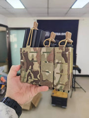 Tactical Triple Mag Pouch Mag Carrier 9mm 5.56 Molle Pouch Laser Cut Tool Pouch Quick Draw Holder molle Universal