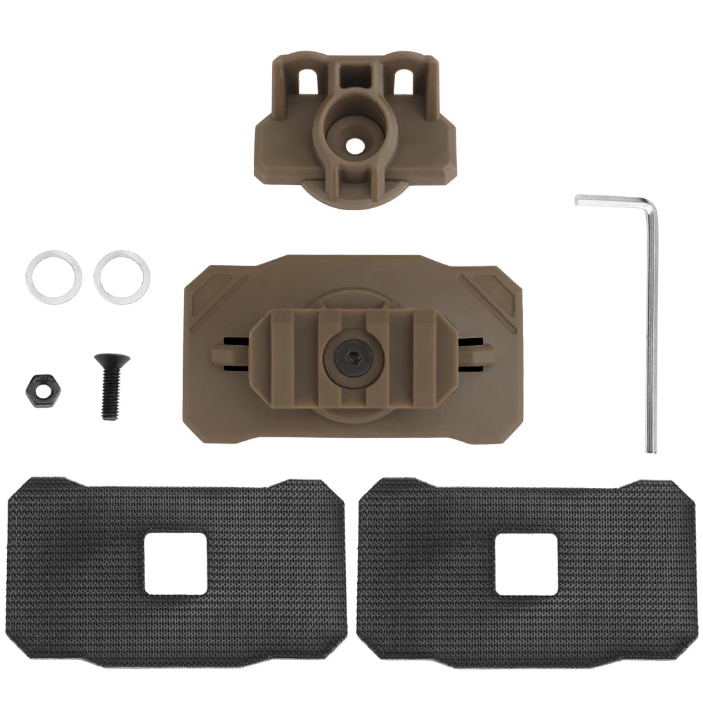 Universal Helmet Light Adapter Helmet Tactical Headlight Night Vision Device With Rotatable Base Adapter