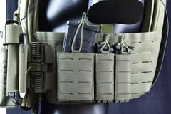 Tactical Triple Mag Pouch Mag Carrier 9mm 5.56 Molle Pouch Laser Cut Tool Pouch Quick Draw Holder molle Universal