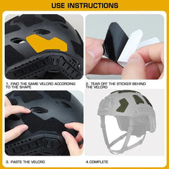FAST Helmet Magic Sticker Hunting CS Helmet Patches Hook and Loop Sticky for FAST Helmet 11pcs Set Helmets Accessories