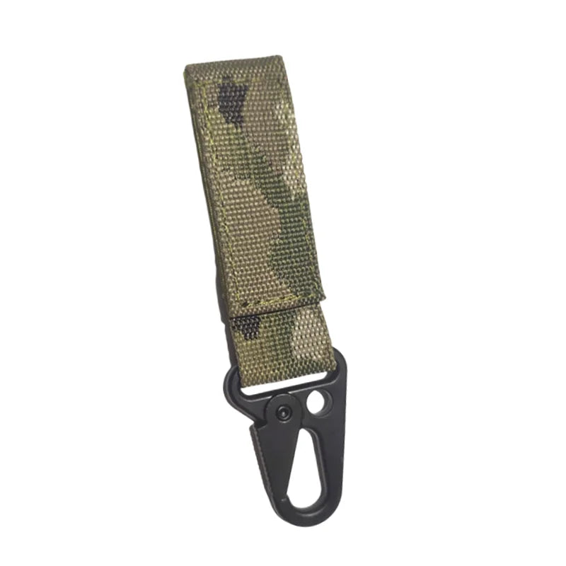 1PC Outdoor Tactical Hanging Key Hook Clip Clamp Buckle Hook Clip Nylon Webbing Molle Belt Clip Buckle Strap Hunting Accessories