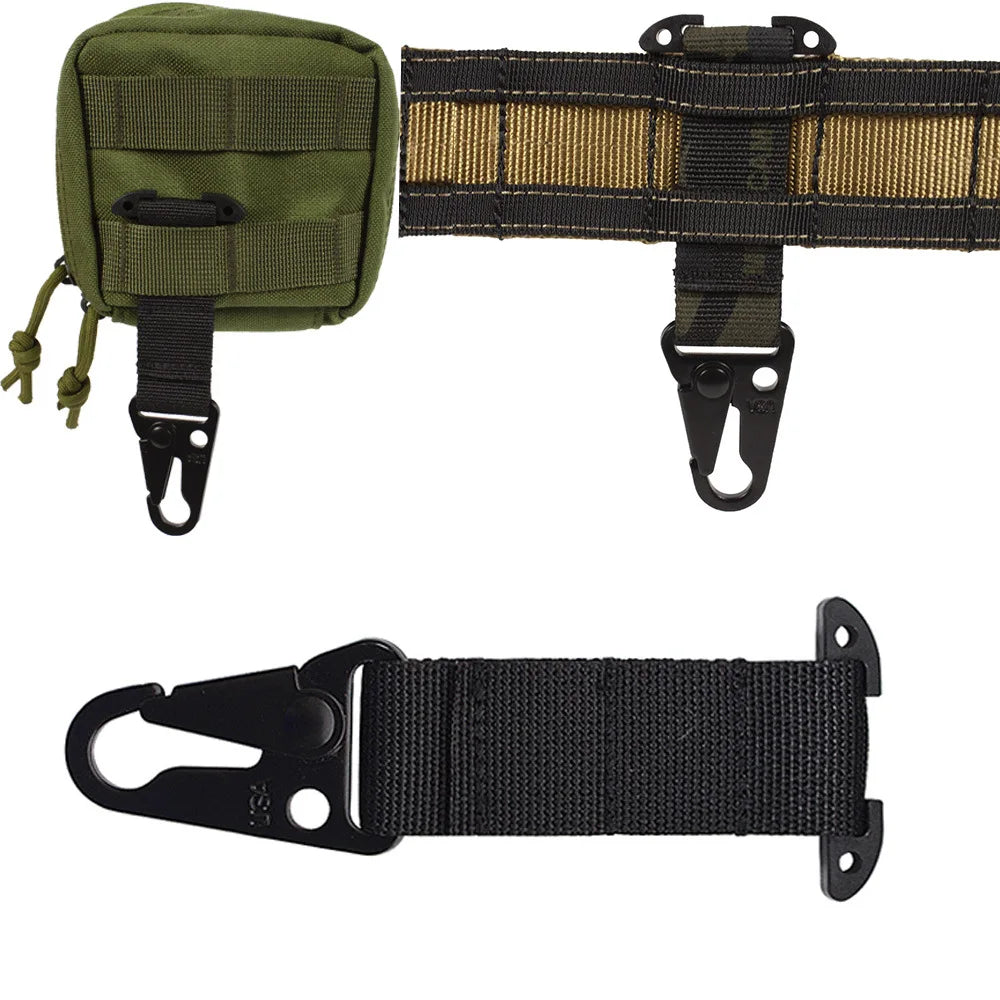 Tactical Clash Hook Hanging Carabiner ICB Molle Webbing Clip Olecranon Metal Outdoor Cummerbund Belt Hunting Vest Accessories
