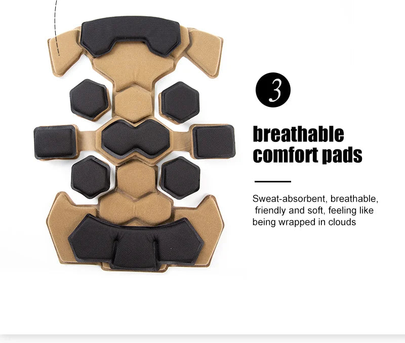 Breathability Detachable Comfortable Dual Layer Memory Foam Sponge Sweat Absorption Wendy Outdoor Tactical Hunting Helmet Pad