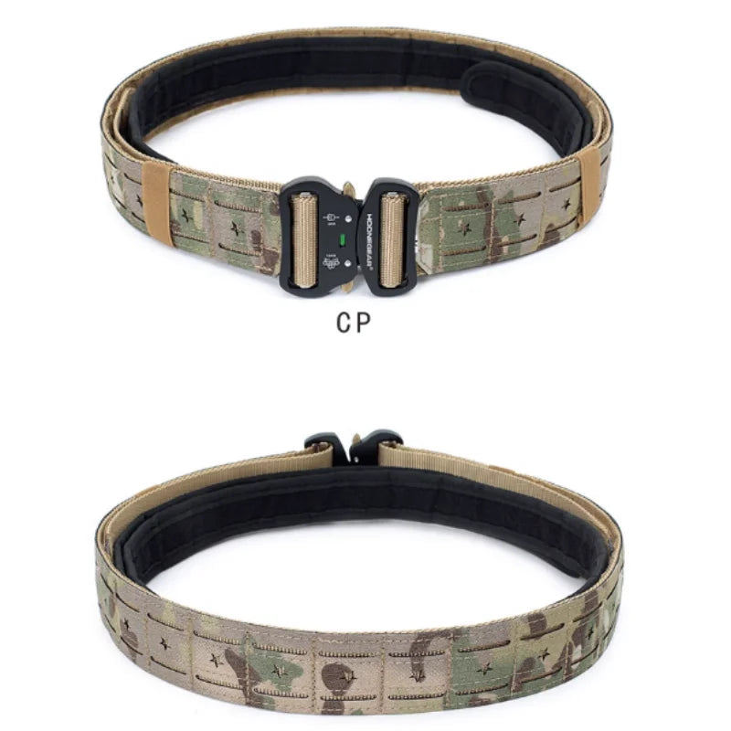 2 Inch Tactical Belt Quick Release Metal Buckle MOLLE Laser Mens Belts Camo