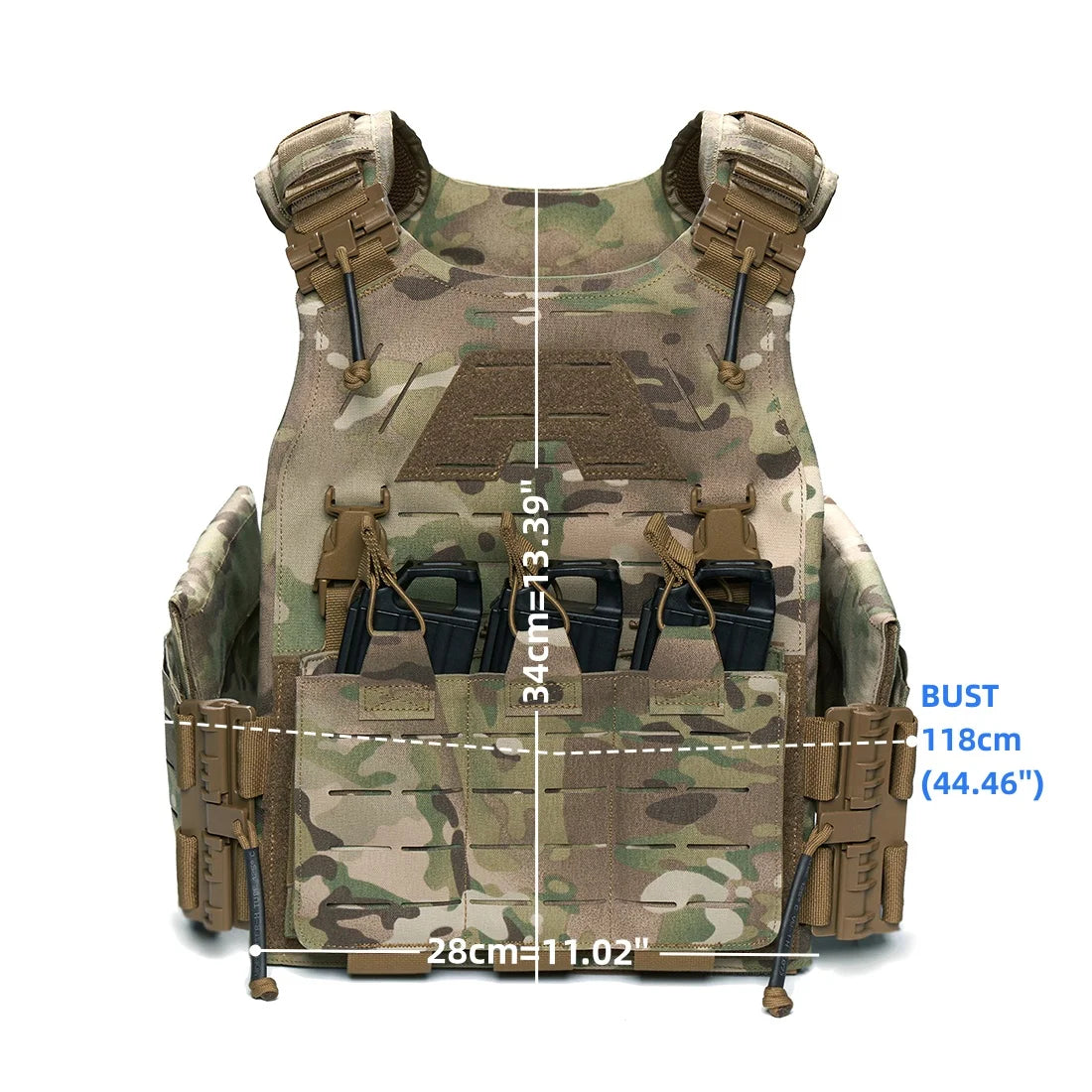 Light Laser Cut Tactical Plate Carrier Hunting Vest MOLLE Quick Release Fast Adjust Cummerbund CS Airsoft Agilite Combat Gear