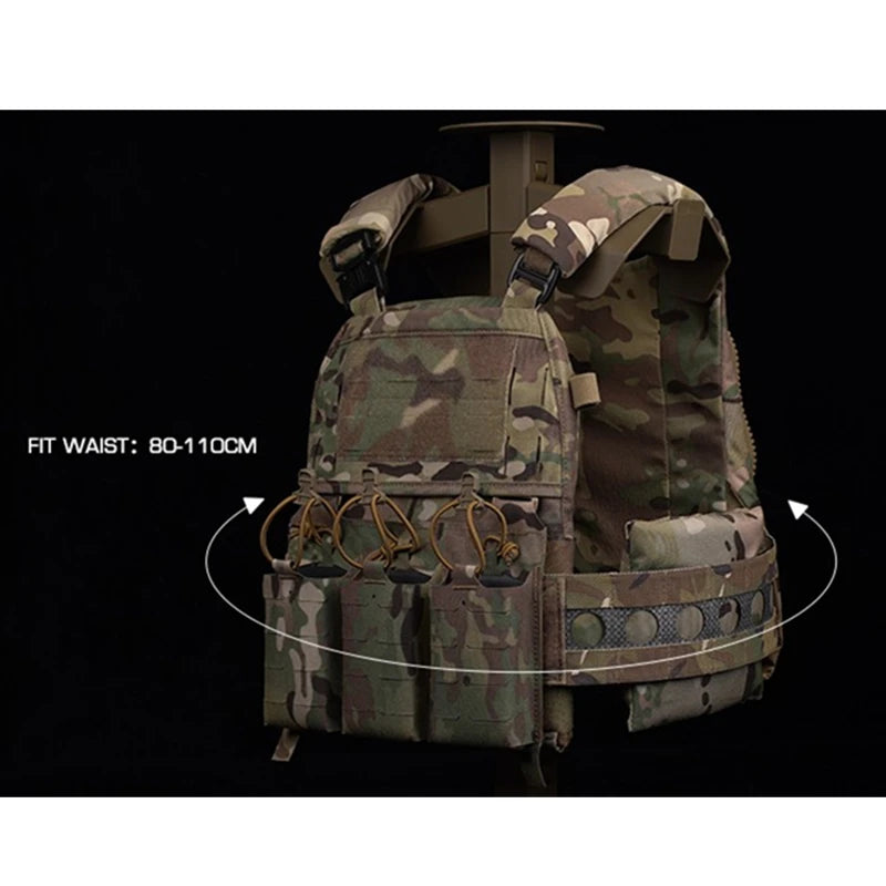 Ferro V5 FCPC Hunting Plate Carrier Modular Portable MOLLE Airsoft Training Triple Magazine Pouch With Zip On Back Panel Banger