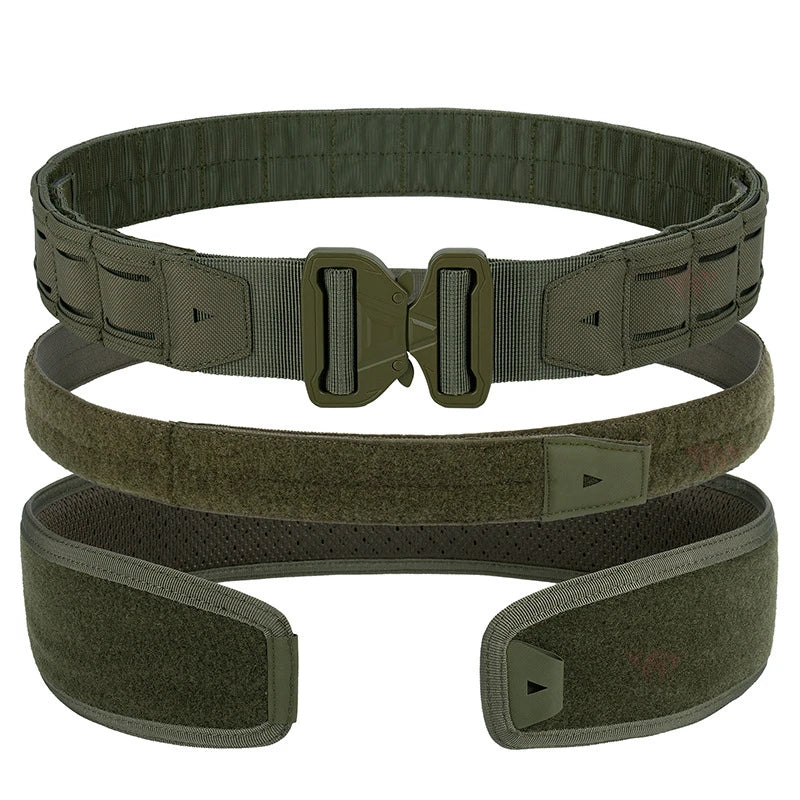 YAKEDA Battle Molle Riggers Belt Duty Belt Heavy Duty Anti-Slip Pad & Inner Belt Comb 3-In-1 System